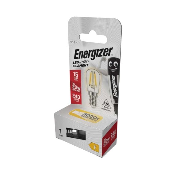 Energizer LED-Filament Pygmy E14 (SES) 240lm 2W 2.700K (Warmweiß), Packung mit 1 Stück