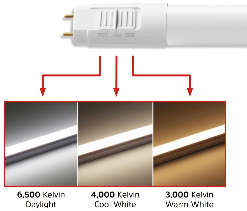 Energizer 22W 5ft (1500mm) LED T8 Tube - 2,640 Lumens - CCT Adjustable