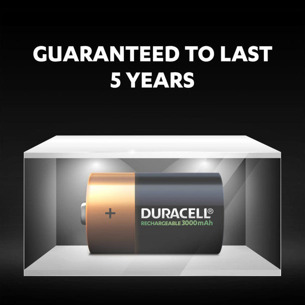 Duracell D Size 3000mAh Recharge, Pack of 2