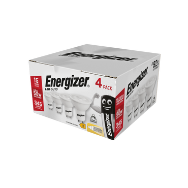Energizer LED GU10 345lm 3,6W 3.000K (Warmweiß) Dimmbar, 4er-Box