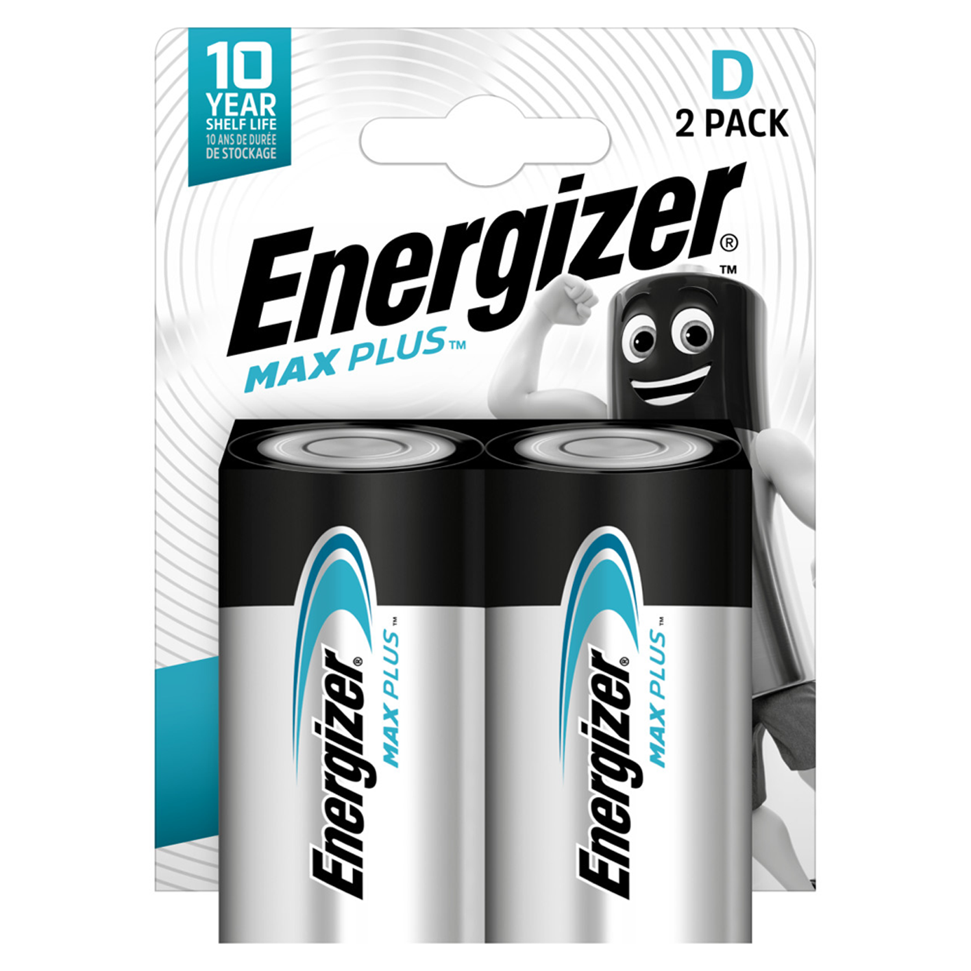 S13462 Energizer® D Size Max Plus Alkaline, Pack of 2