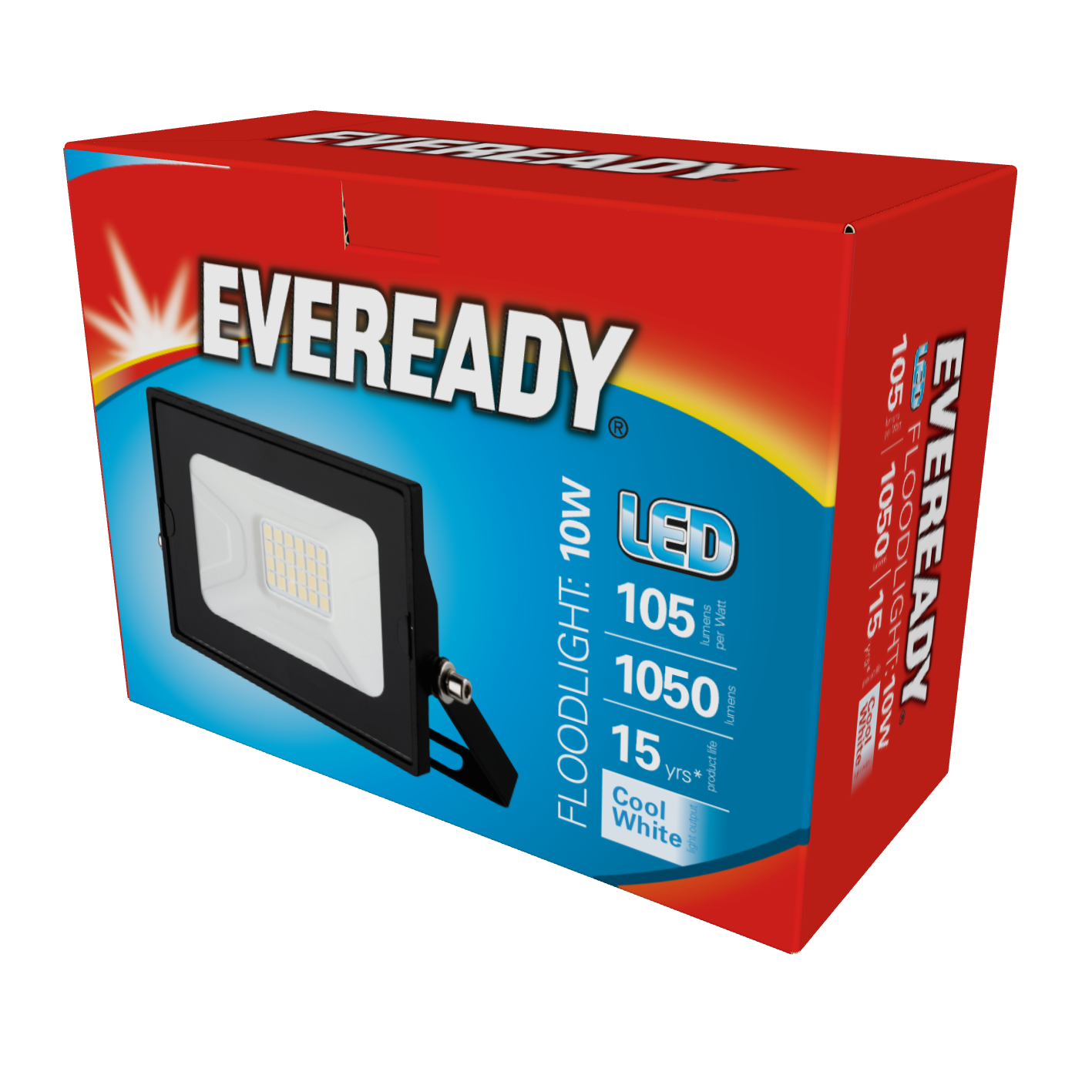 Eveready LED Floodlight - 10W - 1050 Lumen - 4,000K (Cool White)