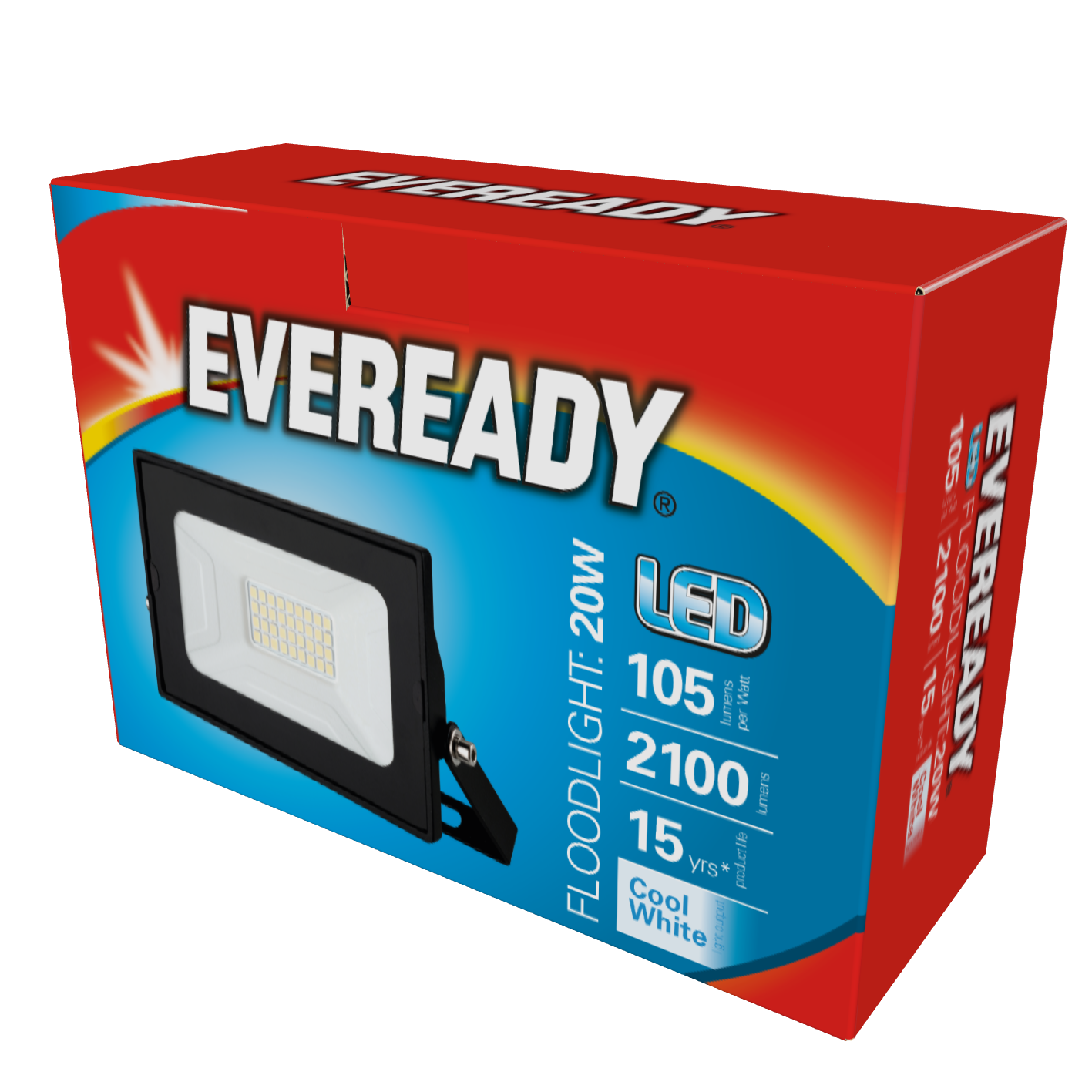 Eveready LED Floodlight - 20W - 2,100 Lumen - 4,000K (Cool White)