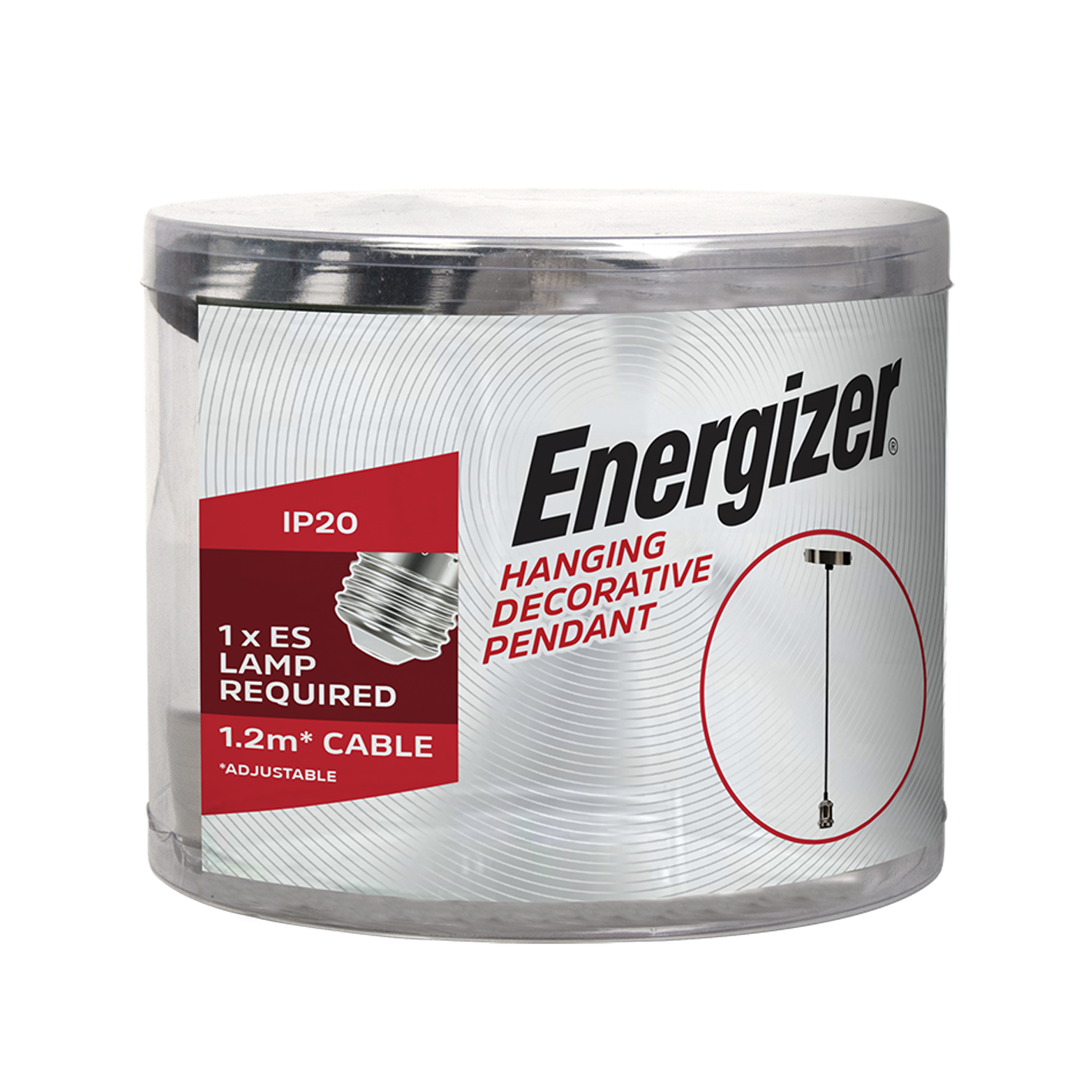 Energizer 1.2m Adjustable Pendant - Gunmetal