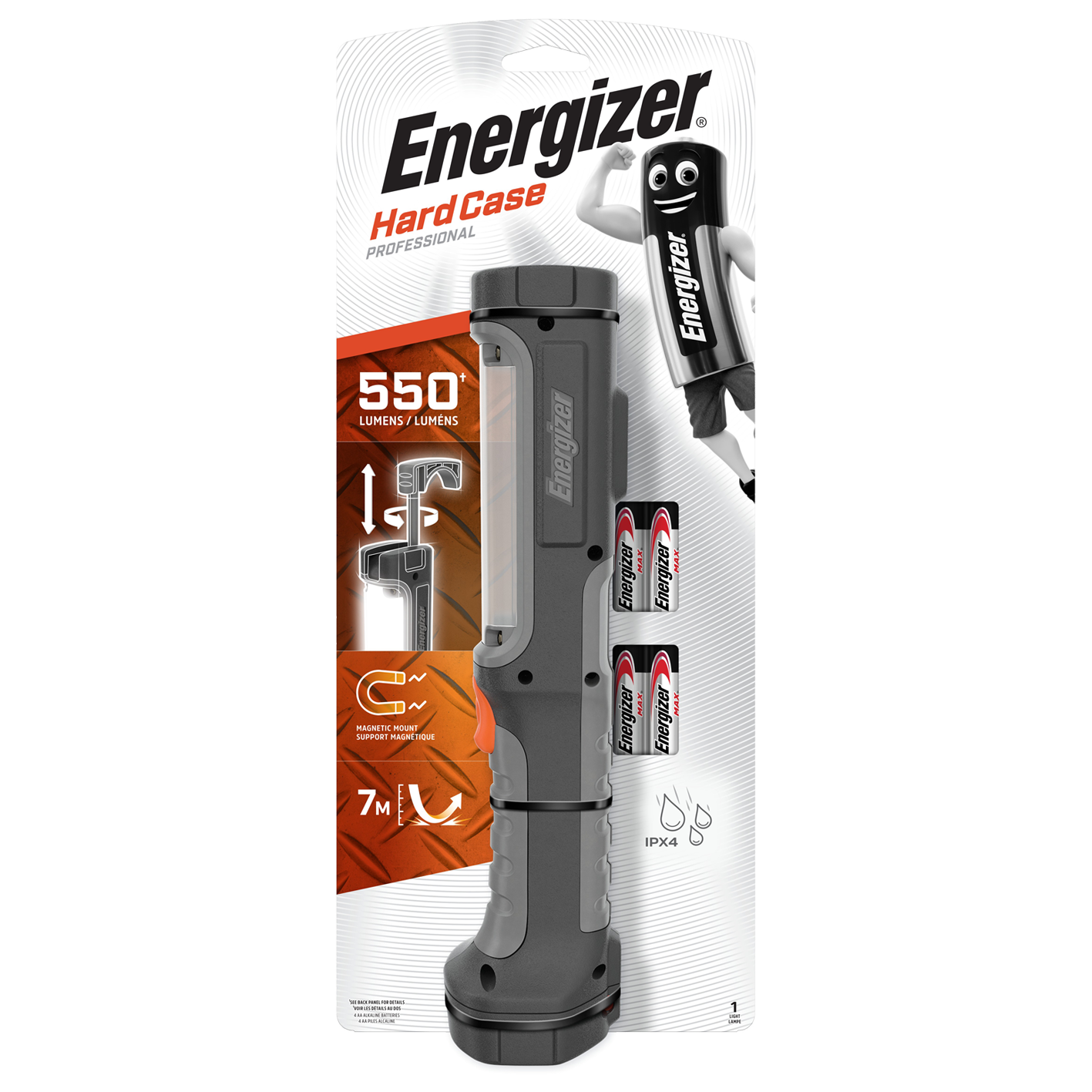 Energizer Hardcase Pro 550 Lumens Worklight With 4 x AA Batteries