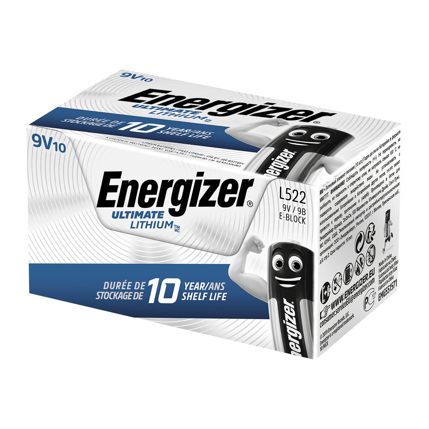 Energizer® 9V Ultimate Lithium - Pack of 10