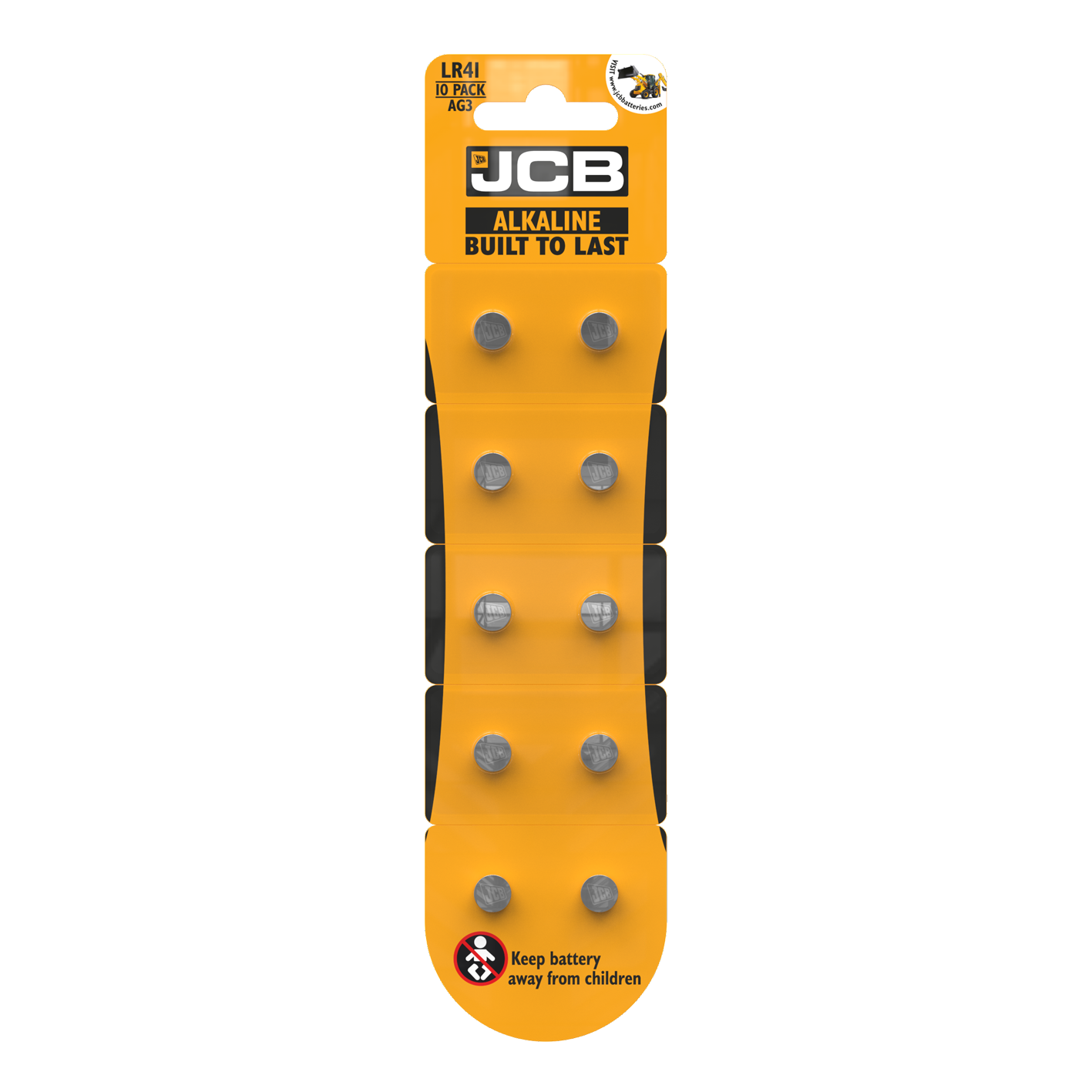 JCB LR41 Alkaline, Pack of 10