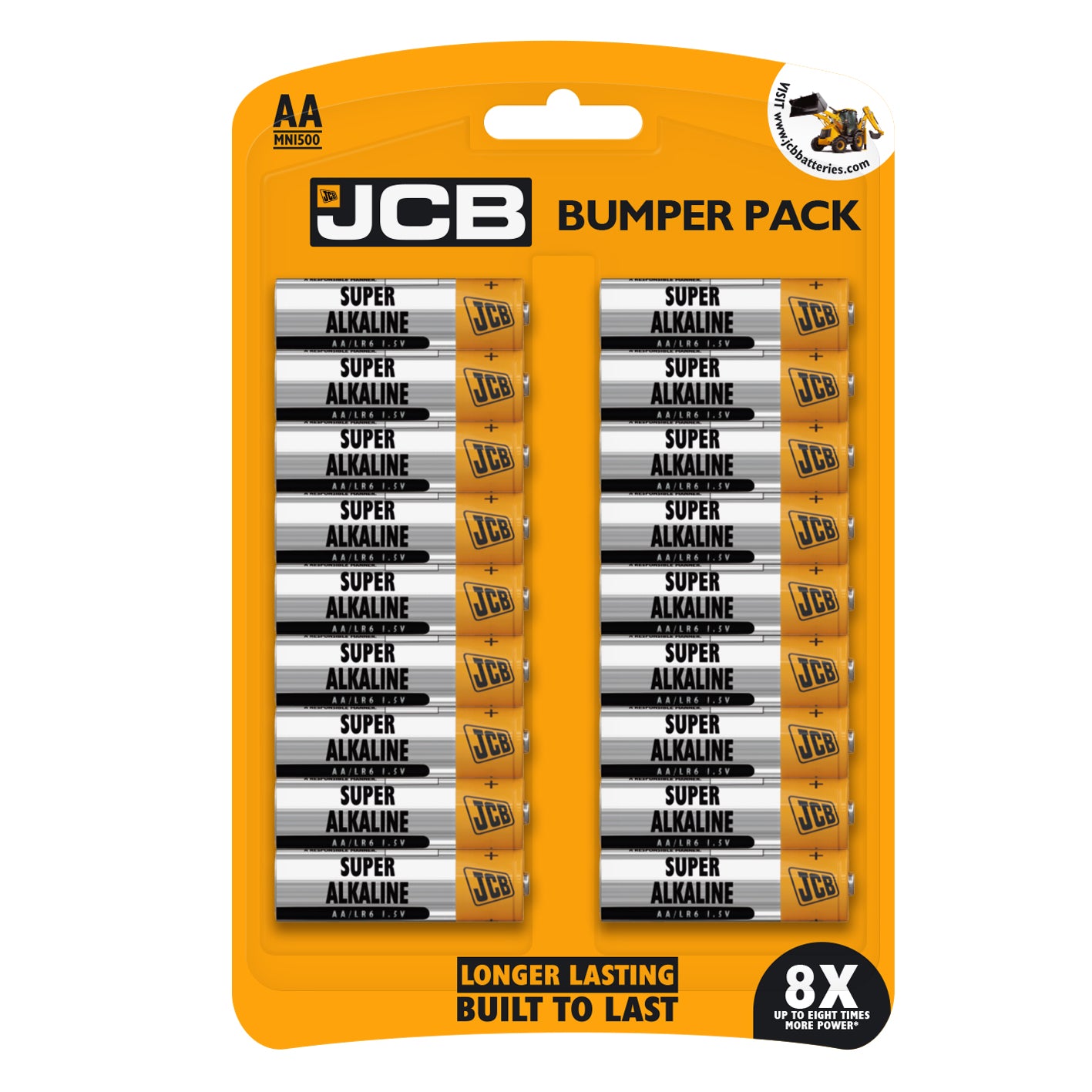 JCB LR6/AA Alkaline 18 Pack
