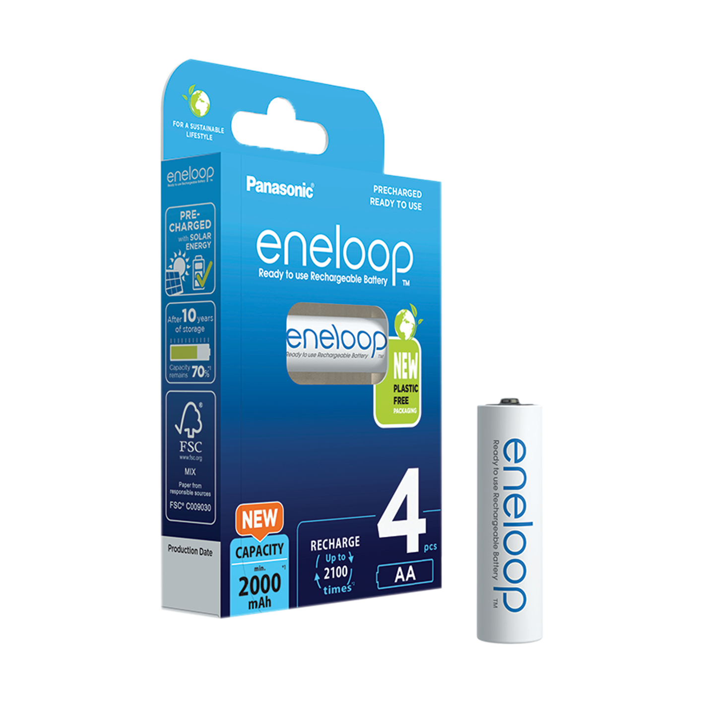 Eneloop AA 2000 mAh – 4 Stück