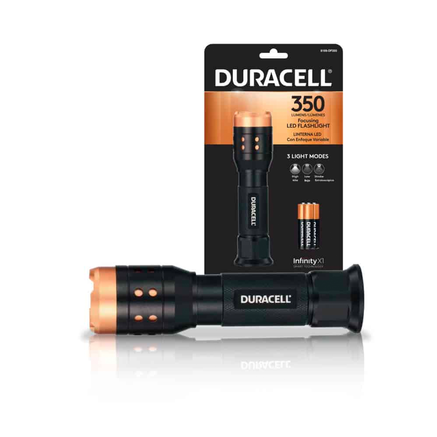 S28782 Duracell 350 Lumen Focusing Flashlight - 3AAA (Price per Pack of 8)