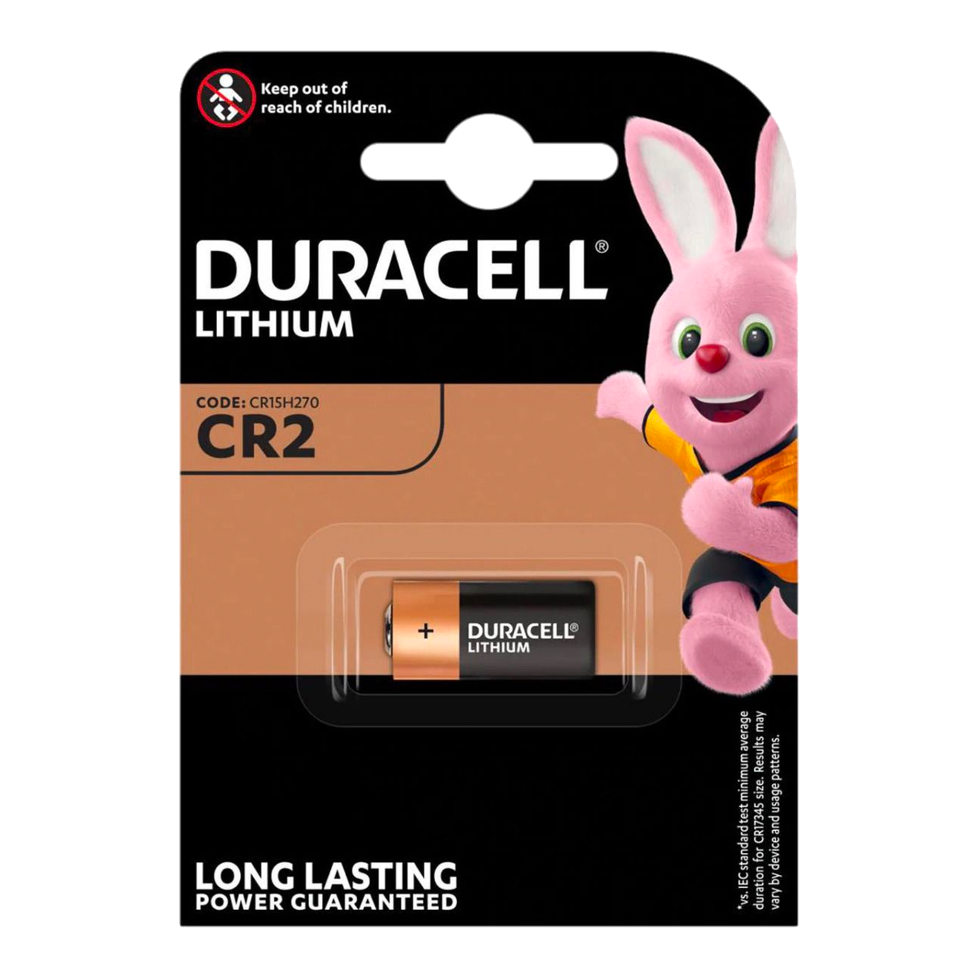 Duracell Ultra High Power Lithium Battery, CR2, 3V