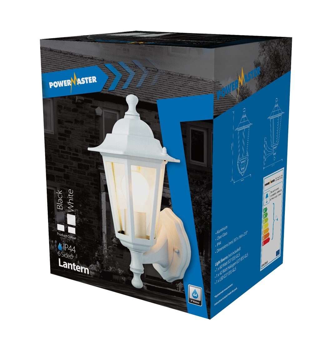 PowerMaster 6 Sided Lantern - White