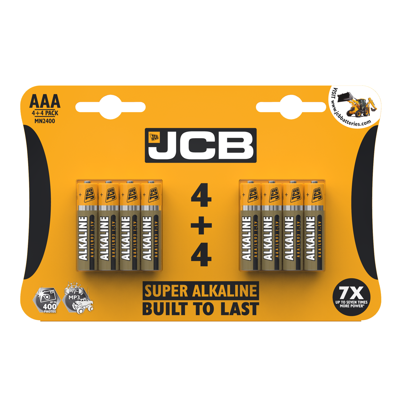 JCB AAA Super Alkaline, Pack of 4+4