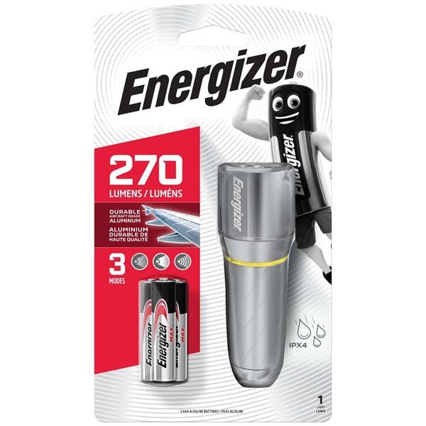 Energizer LED Vision HD Metal 270 lúmenes + 3 pilas AAA