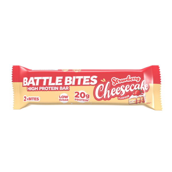 P3304 Battle Bites - Strawberry Cheescake 62g - Price per box of 12