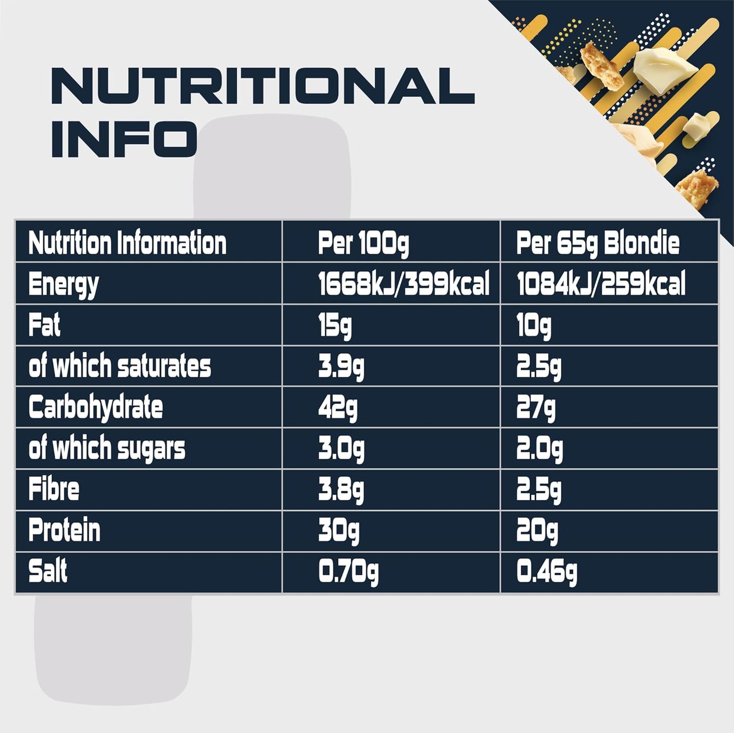 Sci-Mx - Protein Blondie - Chocolate Chip - 65g (Price per box of 12)