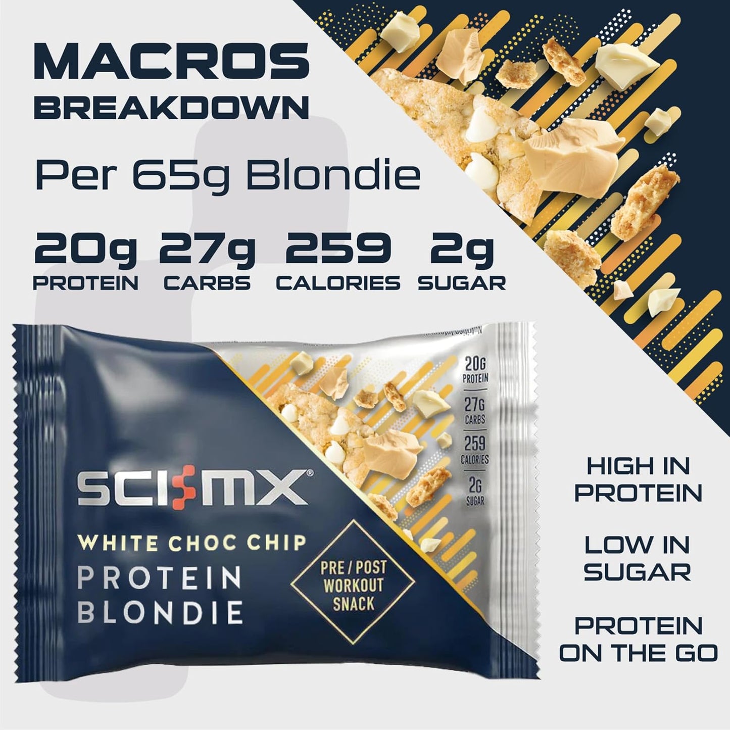 Sci-Mx - Protein Blondie - Chocolate Chip - 65g (Price per box of 12)