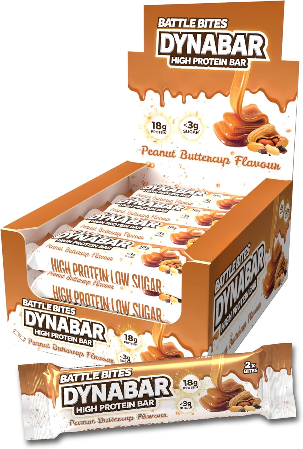 Battle Bites DynaBar Peanut Butter Cup, 60g - Price per box of 12