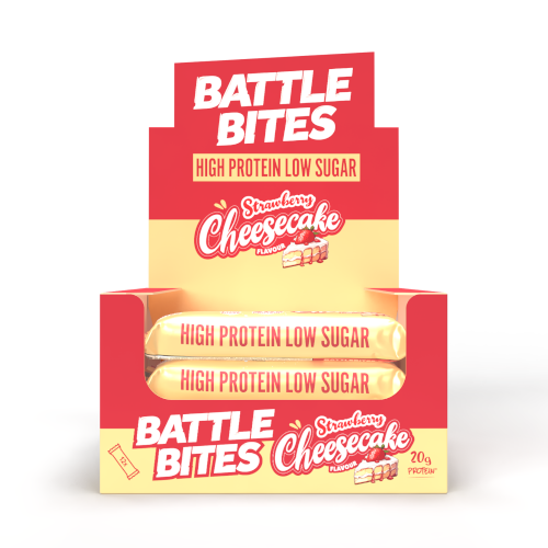 P3304 Battle Bites - Strawberry Cheescake 62g - Price per box of 12