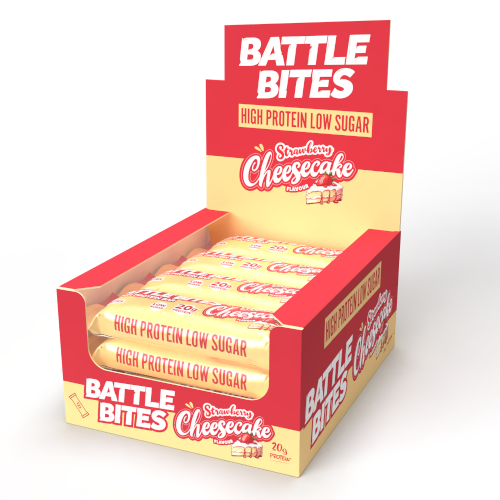 P3304 Battle Bites - Strawberry Cheescake 62g - Price per box of 12