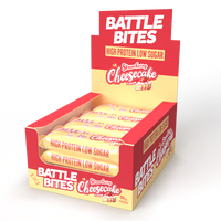 P3304 Battle Bites - Strawberry Cheescake 62g - Price per box of 12