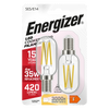 Campana extractora Energizer LED Filamento E14 (SES) 420 Lúmenes 4W 2.700K (Blanco Cálido), Blister de 2