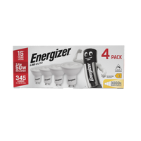 Energizer LED GU10 345lm 3,6W 3.000K (Warmweiß) Dimmbar, 4er-Box