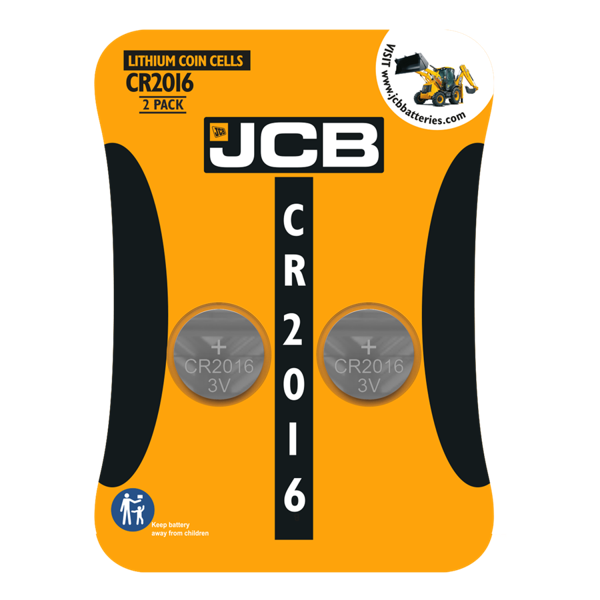 JCB CR2016 Lithium, 2er-Pack