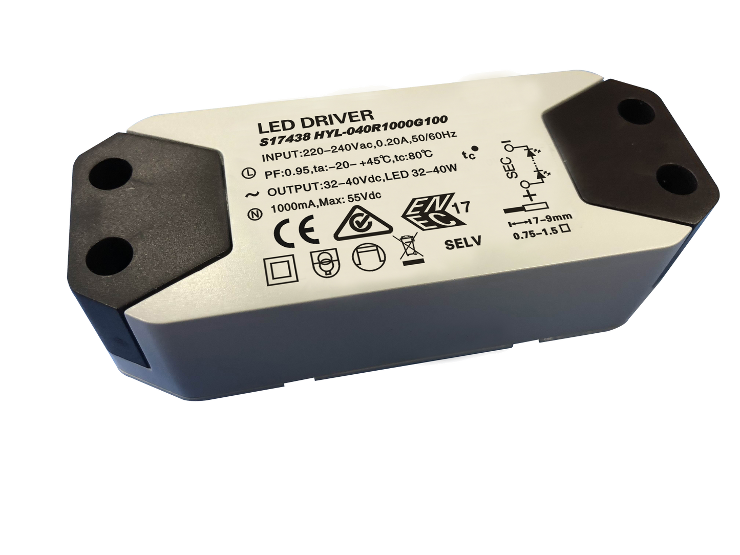 Nicht dimmbarer Powermaser 40-W-LED-Treiber