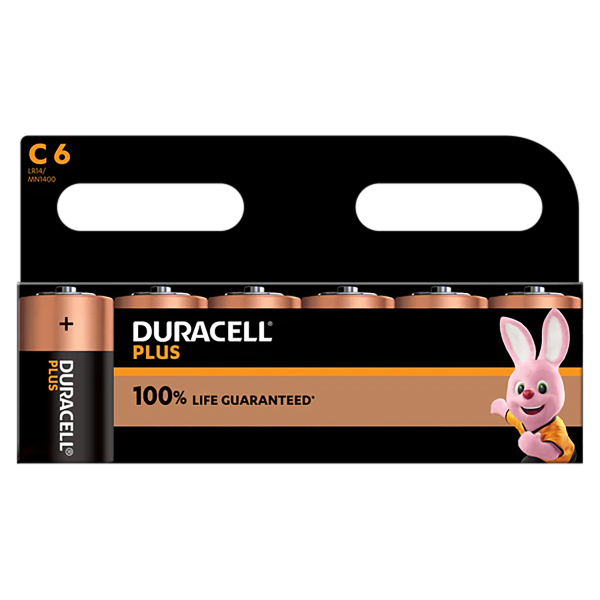 Duracell +100% Plus Power C, paquete de 6