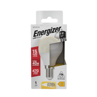 Energizer LED Golf E14 (SES) 470 Lumens 4.2W 2,700K (Warm White), Box of 1