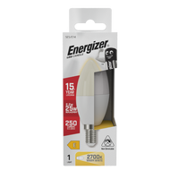 Energizer LED Candle E14 (SES) 250 Lumens 2.2W 2700K (Warm White) Box of 1