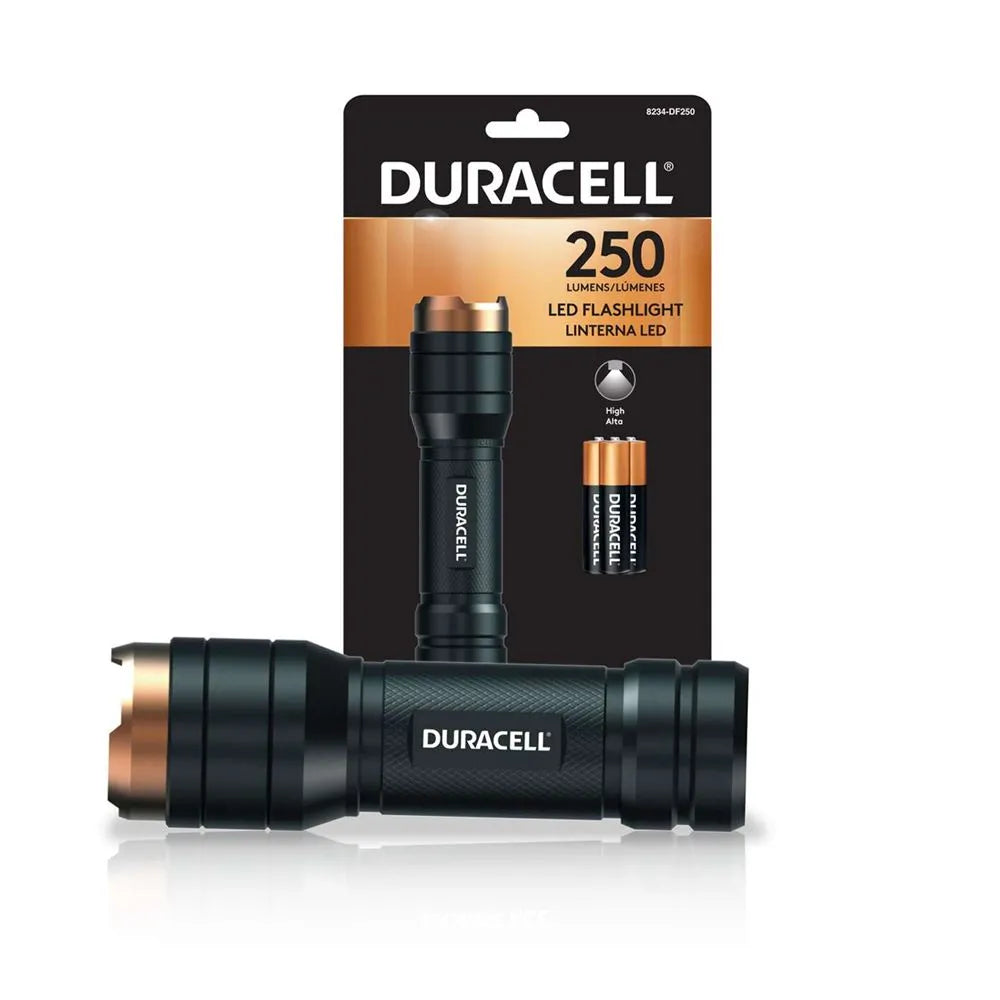 Duracell® Aluminium Flashlight, 250 Lumen (Priced per pack of 10)
