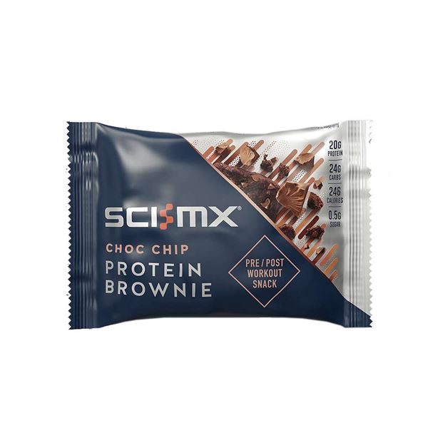 SCI-MX Brownie protéiné aux pépites de chocolat - 65g (Prix par boîte de 12)