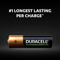 Duracell AA 2500mAh Recharge, Pack of 4