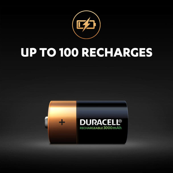 Duracell C Size 3000mAh Recharge, Pack of 2