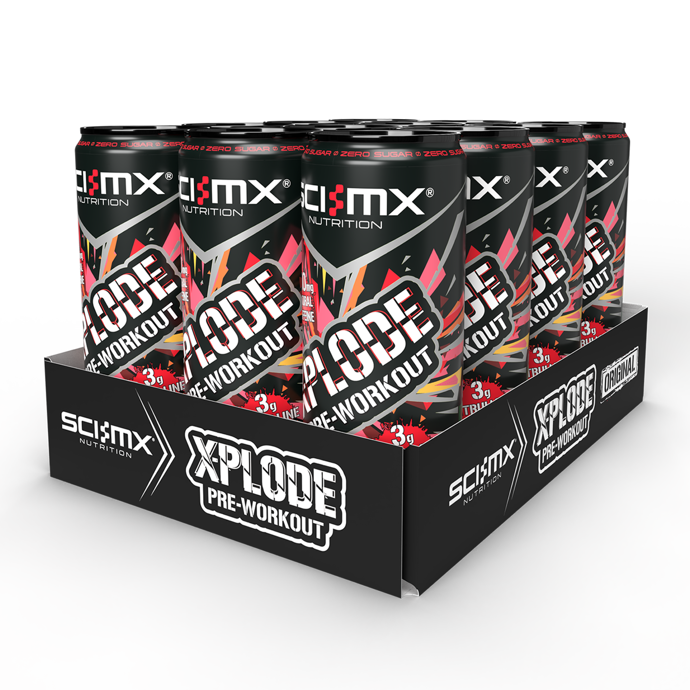 Sci-Mx X-Plode Pre-Workout Cans - Original (12 x 330ml)