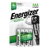 Energizer AAA 700mAh Recharge Power Plus, paquete de 4