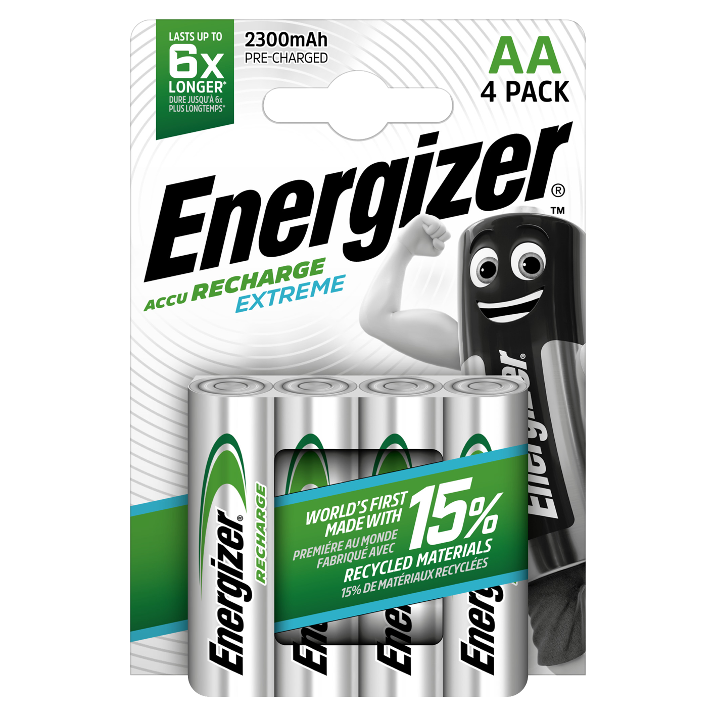 Energizer AA 2300 mAh Recharge Extreme, 4er-Pack