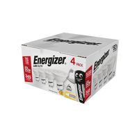 Energizer LED GU10 345lm 3.6W 3,000K (Warm White) Dimmable, Box of 4