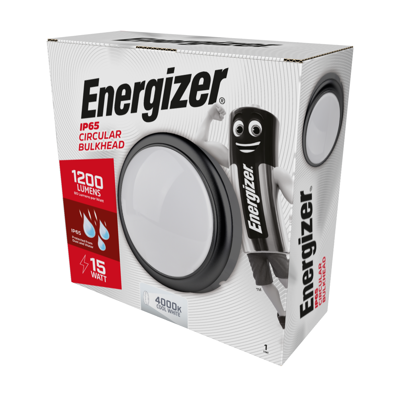 Energizer 15W LED Bulkhead - Round - 1105 Lumen