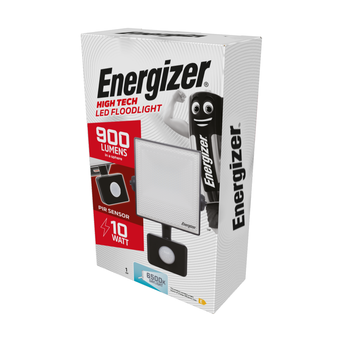 Energizer PIR LED Floodlight - 10W - 900 Lumen - 6,000K (Daylight)