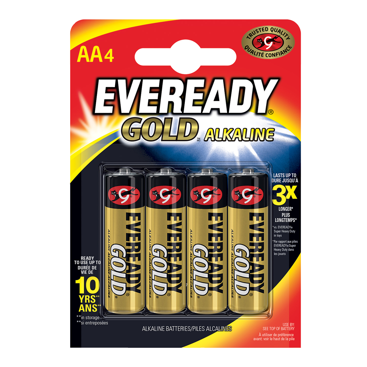 Eveready® AA Alkaline Gold, Pack of 4
