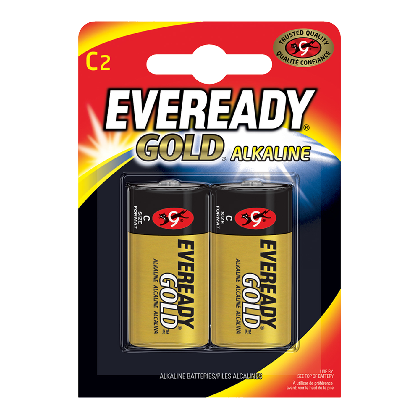 Eveready alkalisches Gold der Größe C, 2er-Pack