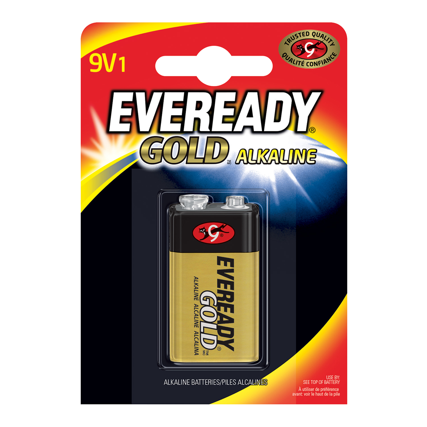 Eveready Oro alcalino de 9 V, paquete de 1