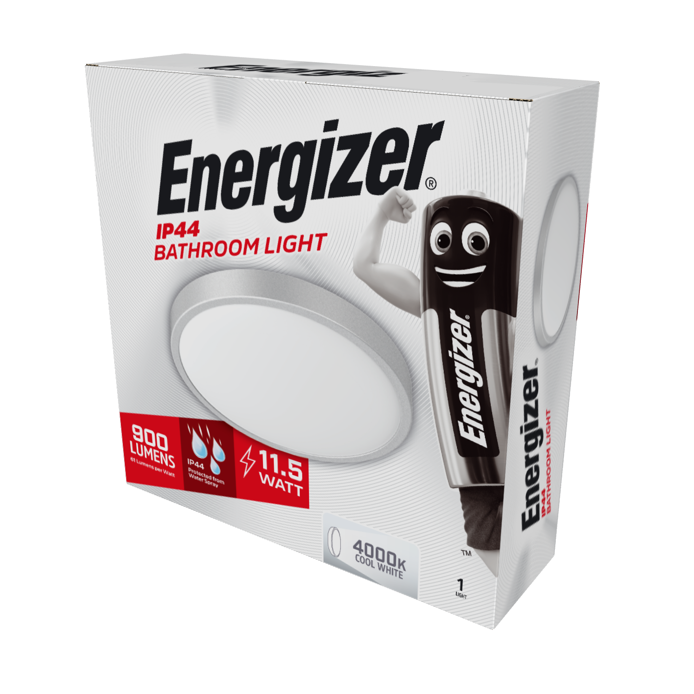 Energizer LED-Badezimmerleuchte, 250 mm, 11,5 W, 900 Lumen, 4.000 K (kaltweiß)