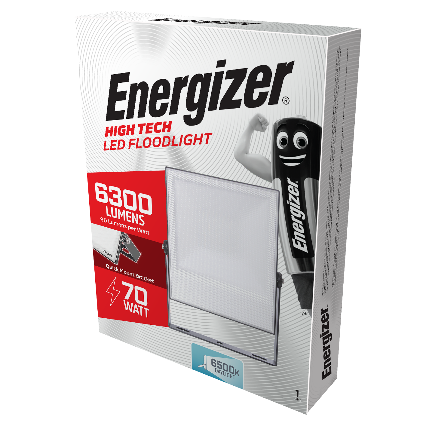 Energizer LED-Flutlicht – 70 W – 6.300 Lumen – 6.500 K (Tageslicht)