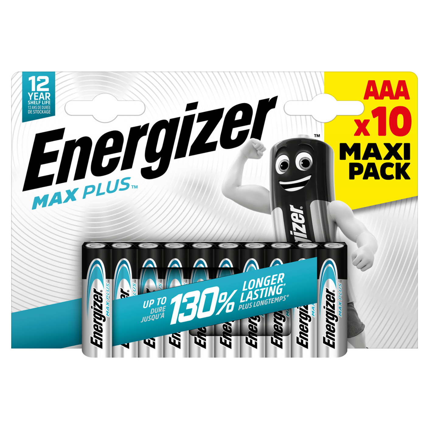 Energizer AAA Max Plus alcalino, paquete de 10