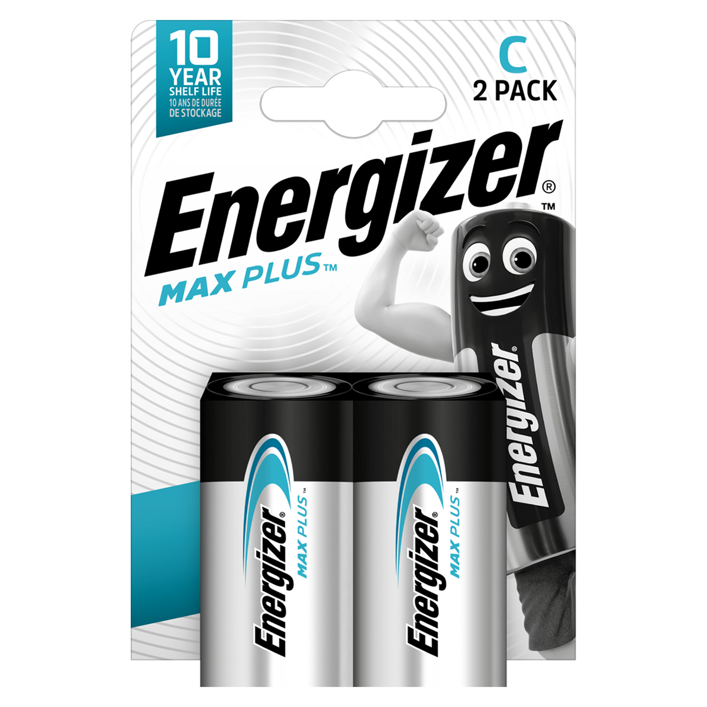 Energizer® C Size Max Plus alcalino, paquete de 2