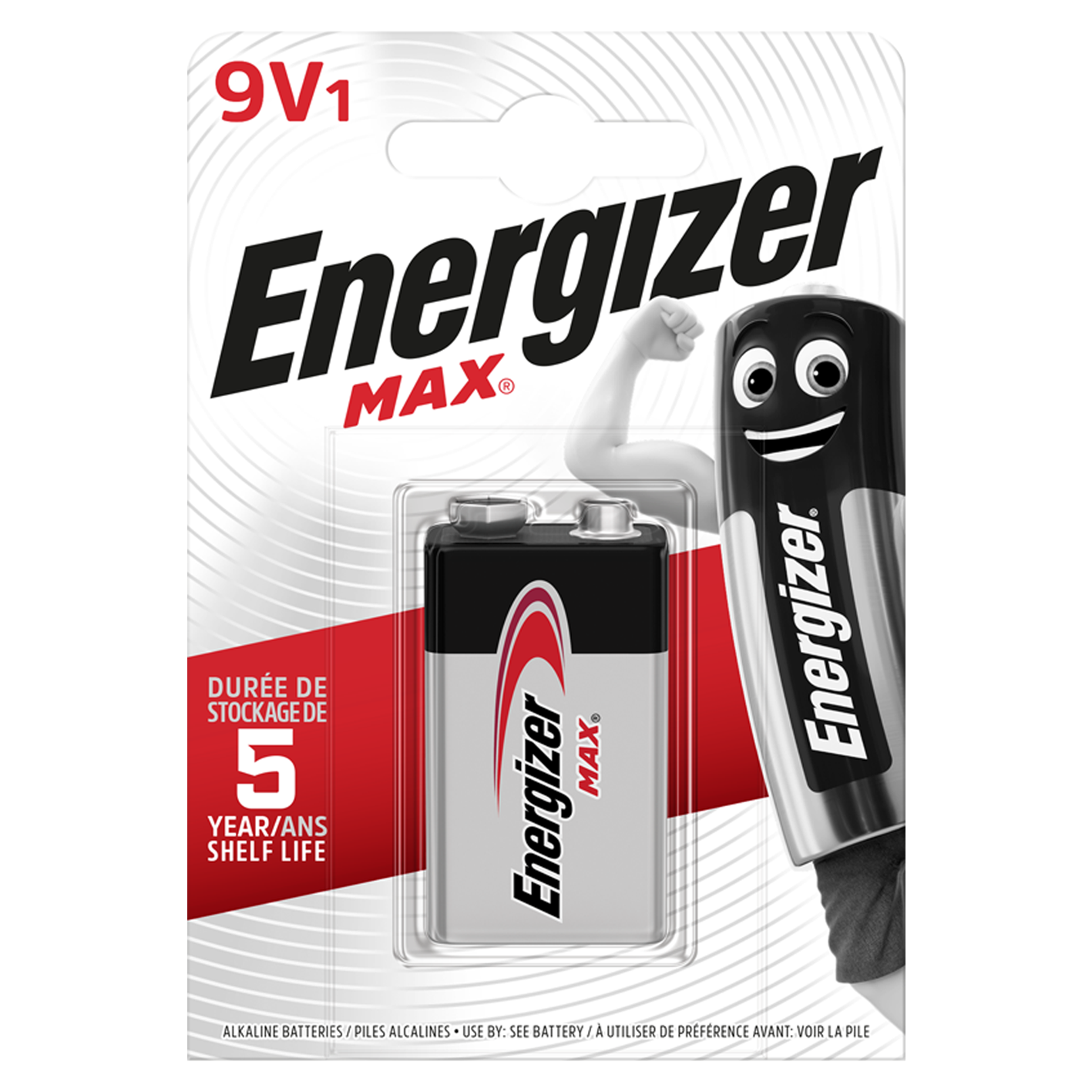 Energizer 9V Max Alkaline, Pack of 4